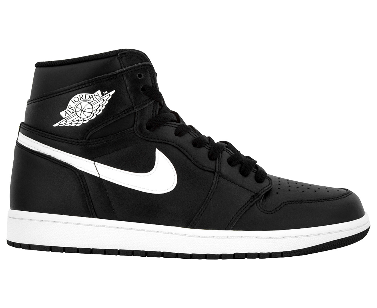 Nike Men's Air Jordan 1 Retro High OG Shoe - Black/White-Black | Catch ...