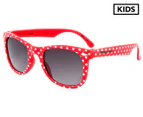 Frankie Ray Kids' 3+ Years Gidget Wayfarer Sunglasses - Red/White Spot 