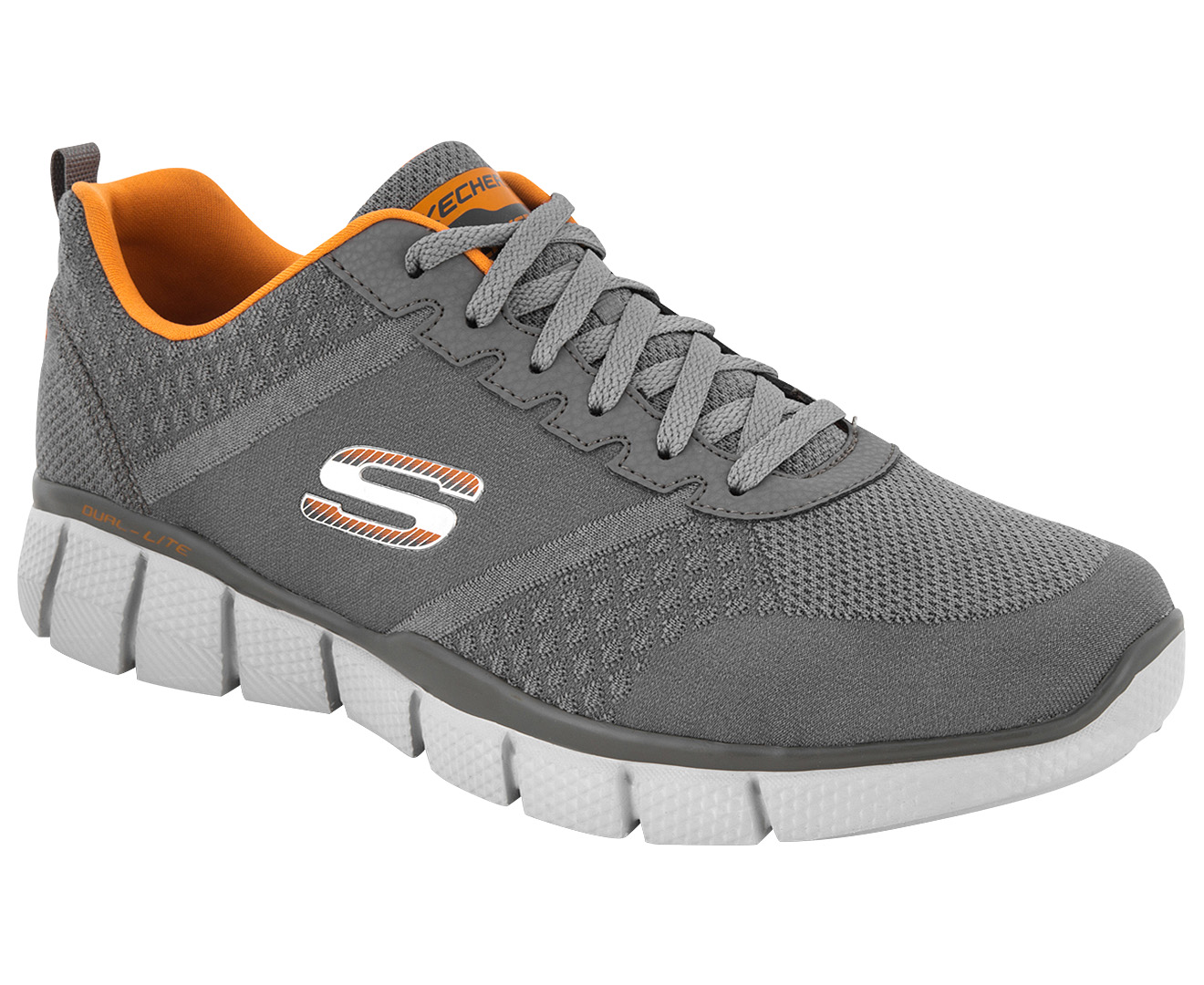 Skechers Men's Equalizer 2.0 True Balance Shoe - Charcoal/Orange ...