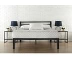 Istyle Simmons Double Bed Frame Metal Grey Black 1