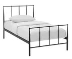 Istyle Kathy Double Bed Frame Metal Grey Black