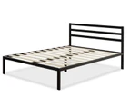 Istyle Simmons Double Bed Frame Metal Grey Black