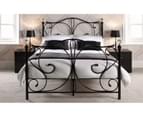 Istyle Christina Double Bed Frame Metal Grey Black 1
