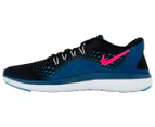 Nike Women's Flex 2017 RN Shoe - Black/White-Industrial Blue