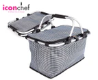 Easy Insulated Collapsible Shopping Carrier - Hounds Tooth