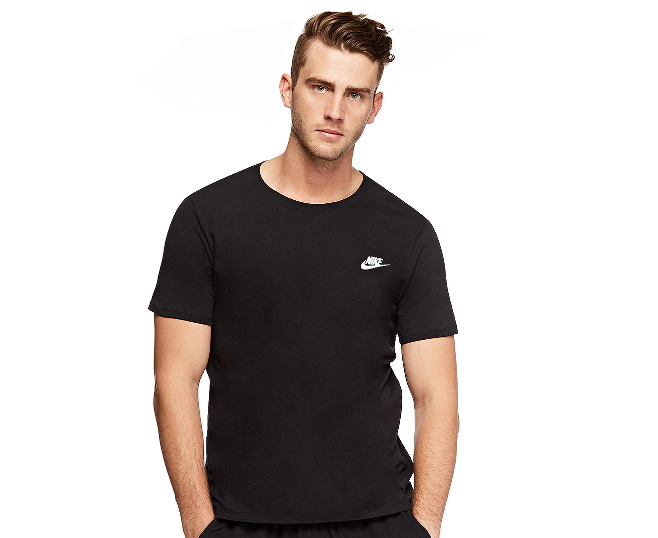 Nike Men's Club Embroidered Tee - Black