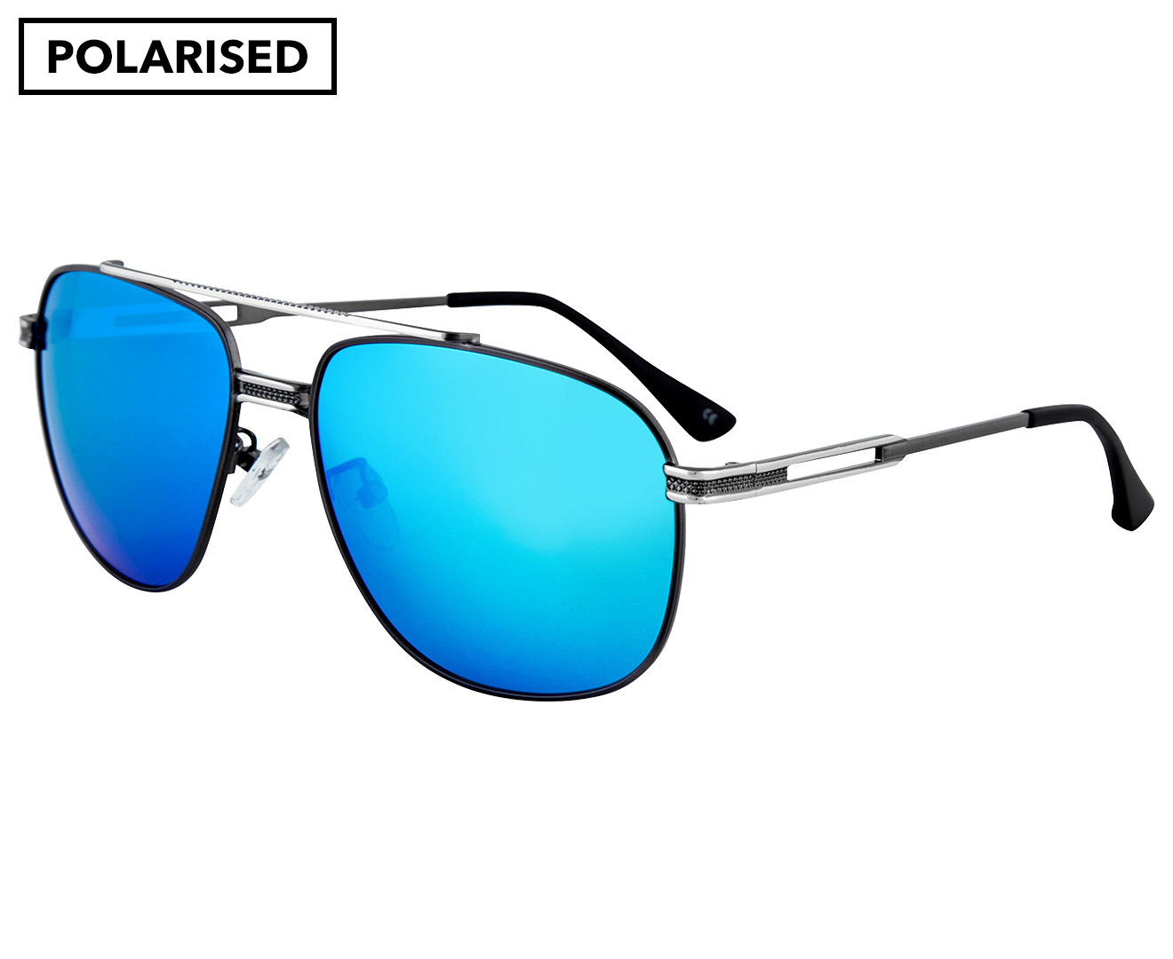 Winstonne Bentley Polarised Sunglasses - Black/Azure Blue | GroceryRun ...