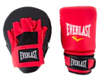 Everlast Glove & Mitt Combo Set - Red/Black