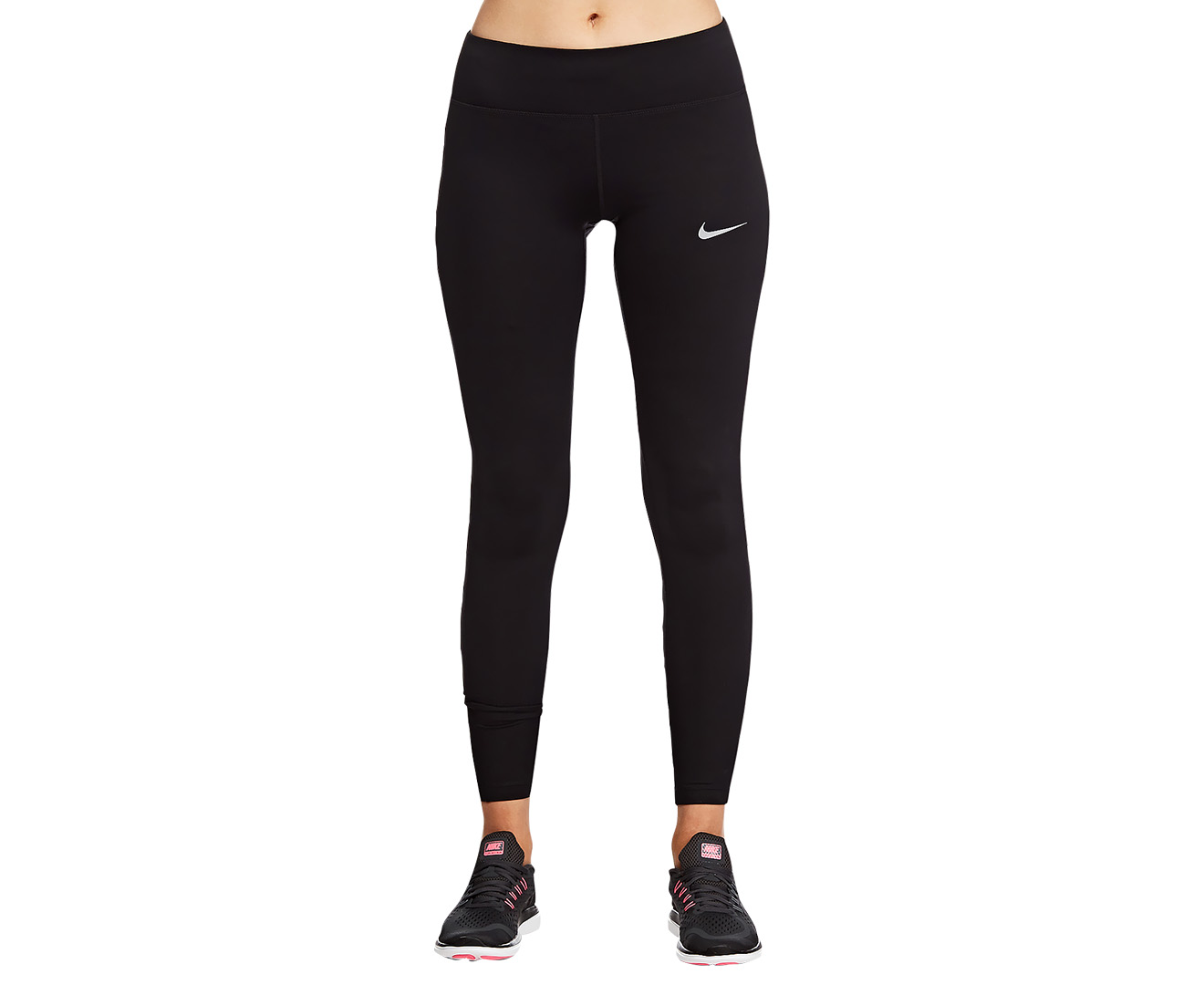 Nike Women's Power Essential Tight - Black/Reflective Silver | Catch.com.au