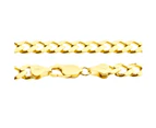 925 Sterling Silver Bling Chain - CURB 6.7mm gold - Gold
