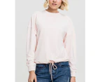 Urban Classics Ladies - Oversized VELVET Sweater pink