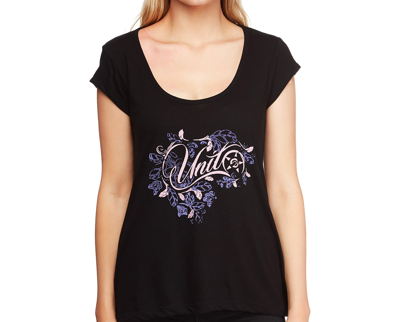 Unit Women's Flourish Tee - Black | GroceryRun.com.au