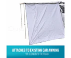 2.5m x 3m Awning Roof Top Tent + Extension Camping Trailer 4WD 4X4 Car Rack