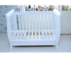 Bubs Gallery Sunshine Sleigh Cot with Drawer and Standard Mattress - White