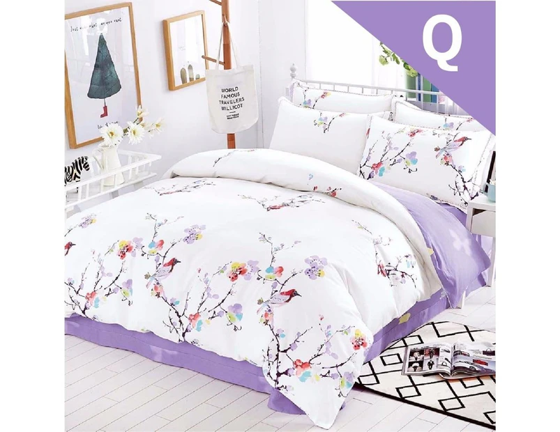 Queen Size Spring Eva Design Quilt Cover Set