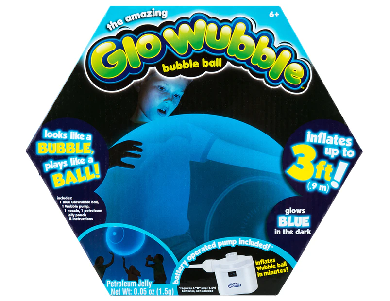 Glo Wubble Bubble Ball w/ Pump - Blue