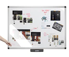 Justick™ Electro Adhesion Whiteboard XCU Frame with Clear Overlay 610 x 915 mm