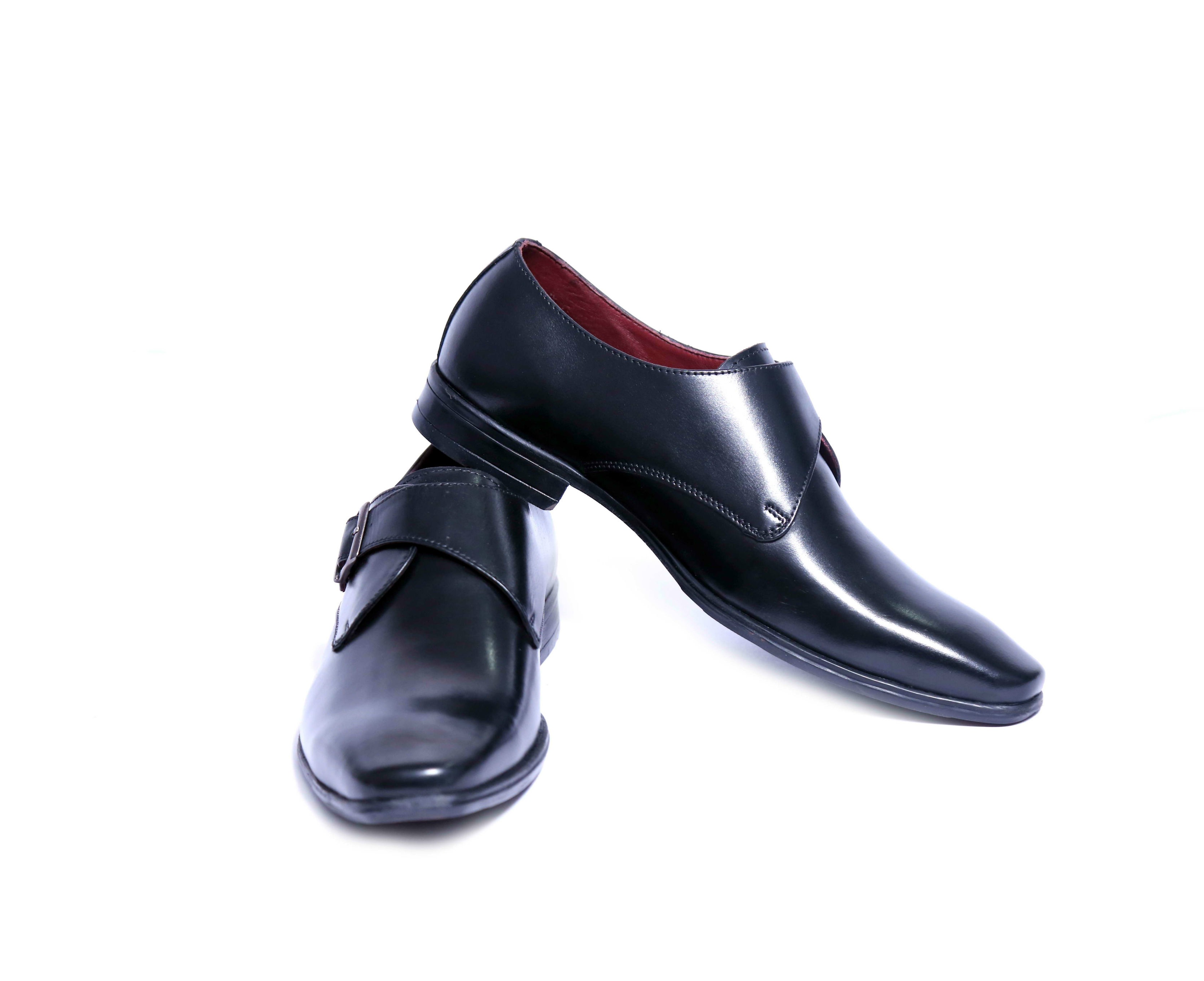 Arnott - Men's Leather Monk Single Strap Shoes in Black | Catch.com.au