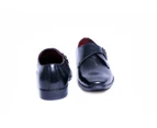 Arnott - Men's Leather Monk Single Strap Shoes in Black
