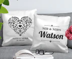 2 x Personalised 40x40cm Home Cushion Cover