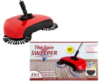 The Spin Sweeper Cordless Rotating Broom - Red