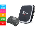 Z69 Plus 3GB RAM Android Smart TV Box w/ Wireless Keyboard - Black 