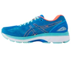 ASICS Women's GEL-Nimbus 19 (D) Wide Fit Shoe - Diva Blue/Flash Coral/Aqua Splash