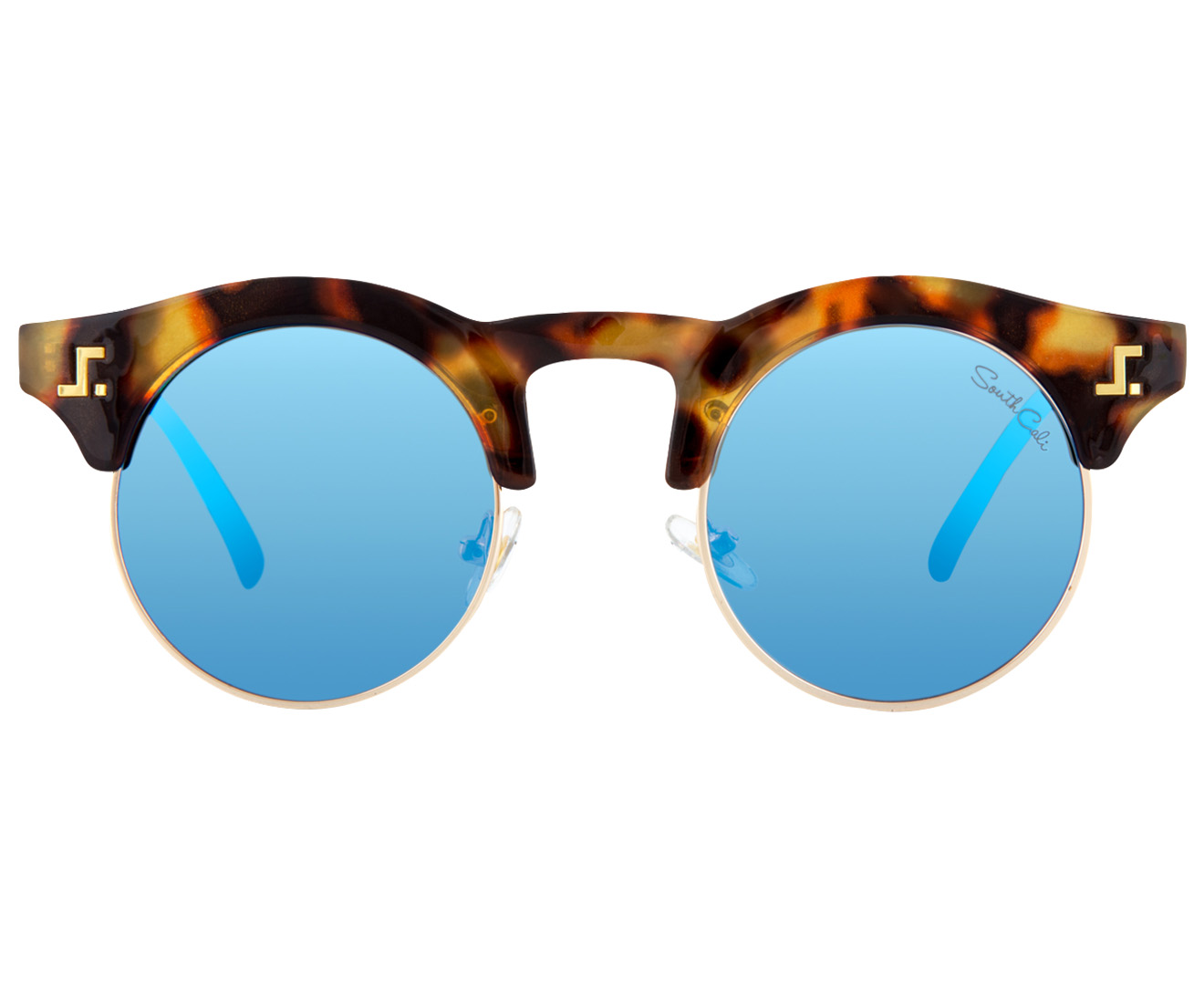 South Cali Venice Polarised Sunglasses Glossy Tortoise/Aqua Sea