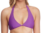 Aqua Blu Women's Halter Bikini Top - Purple