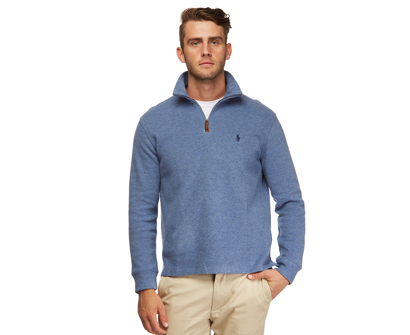 Polo Ralph Lauren deals Blue 1/4 Zip Sweater L