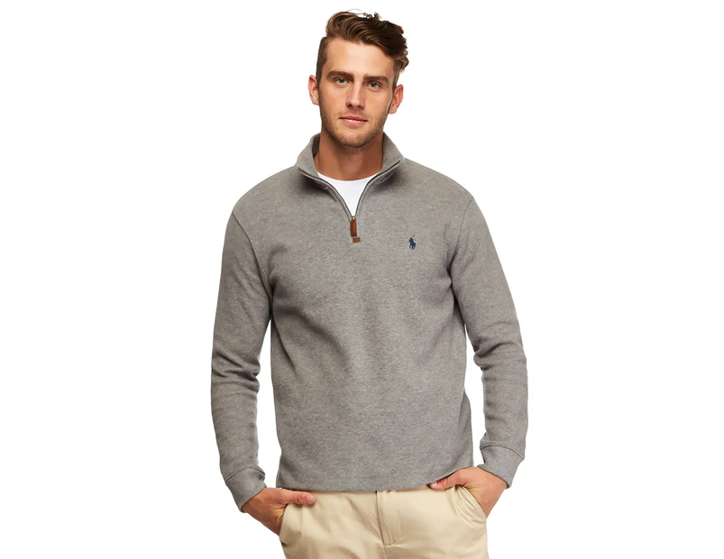 Polo Ralph Lauren Men's 1/4 Zip Pullover Sweater - Winter Grey |  