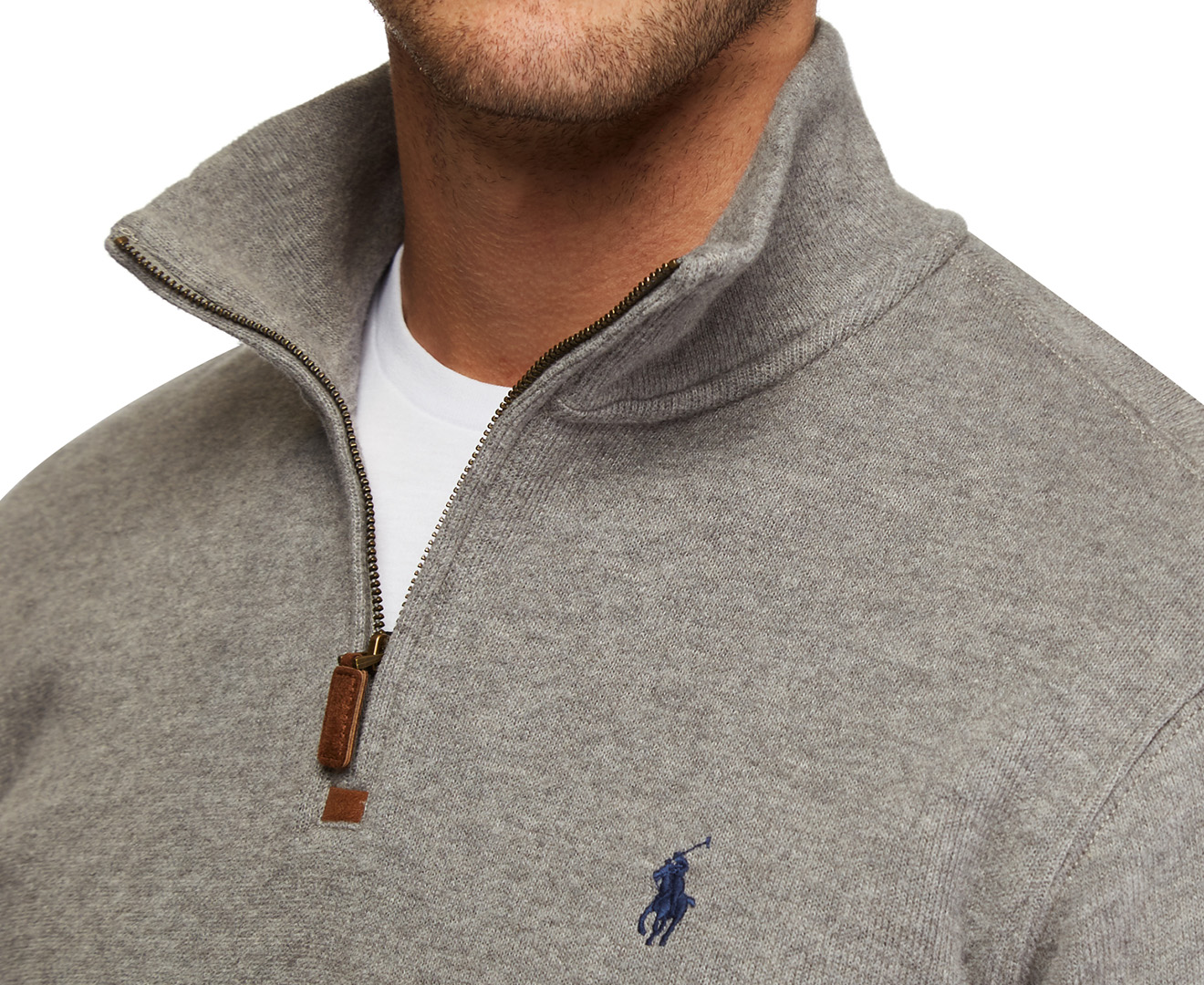 Polo Ralph Lauren Men's 1/4 Zip Pullover Sweater - Winter Grey | Catch