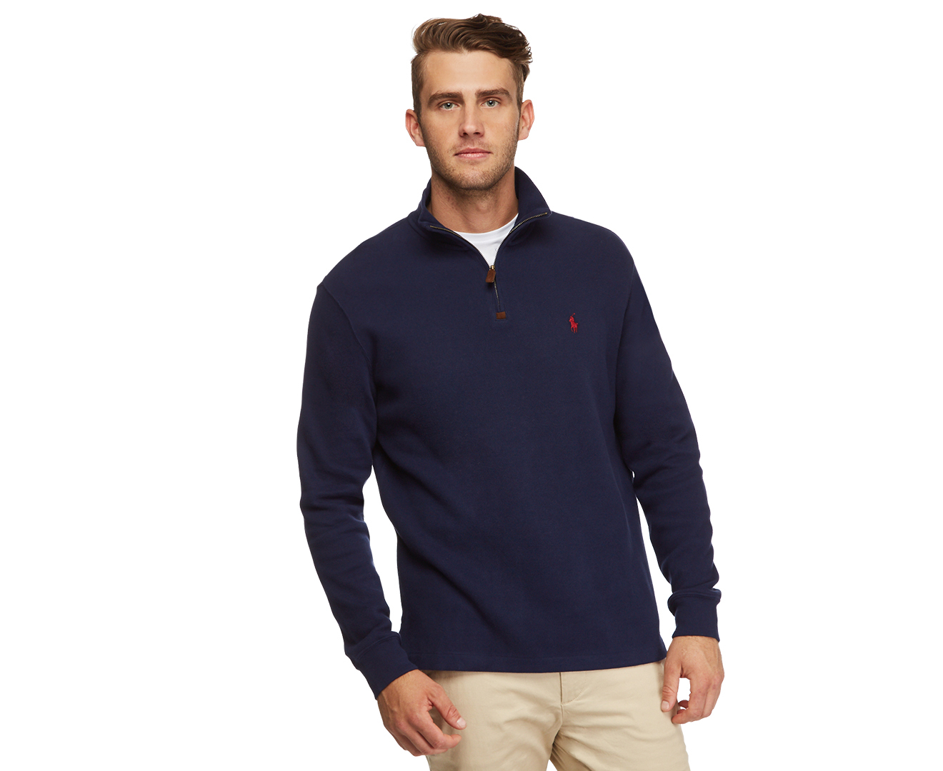 Polo Ralph Lauren Men's 1/4 Zip Pullover Sweater - Cruise Navy |  