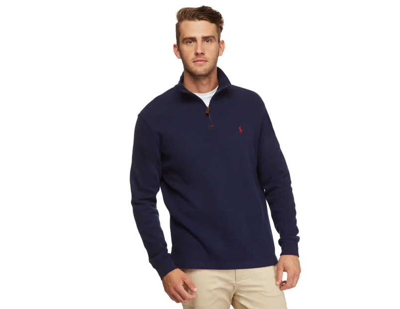 Polo Ralph Lauren Men's 1/4 Zip Pullover Sweater - Cruise Navy |  