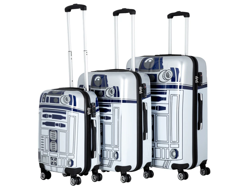 Star Wars R2D2 3-Piece 4W Hardcase Luggage Set - Grey