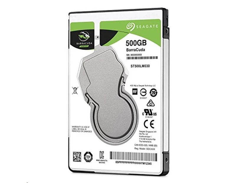 Seagate BARRACUDA 500GB 2.5" Internal HDD 7mm Thin Internal Notebook Hard Drive - SATA3 - 5400RPM - 128MB Cache Buffer 2 Years Warranty