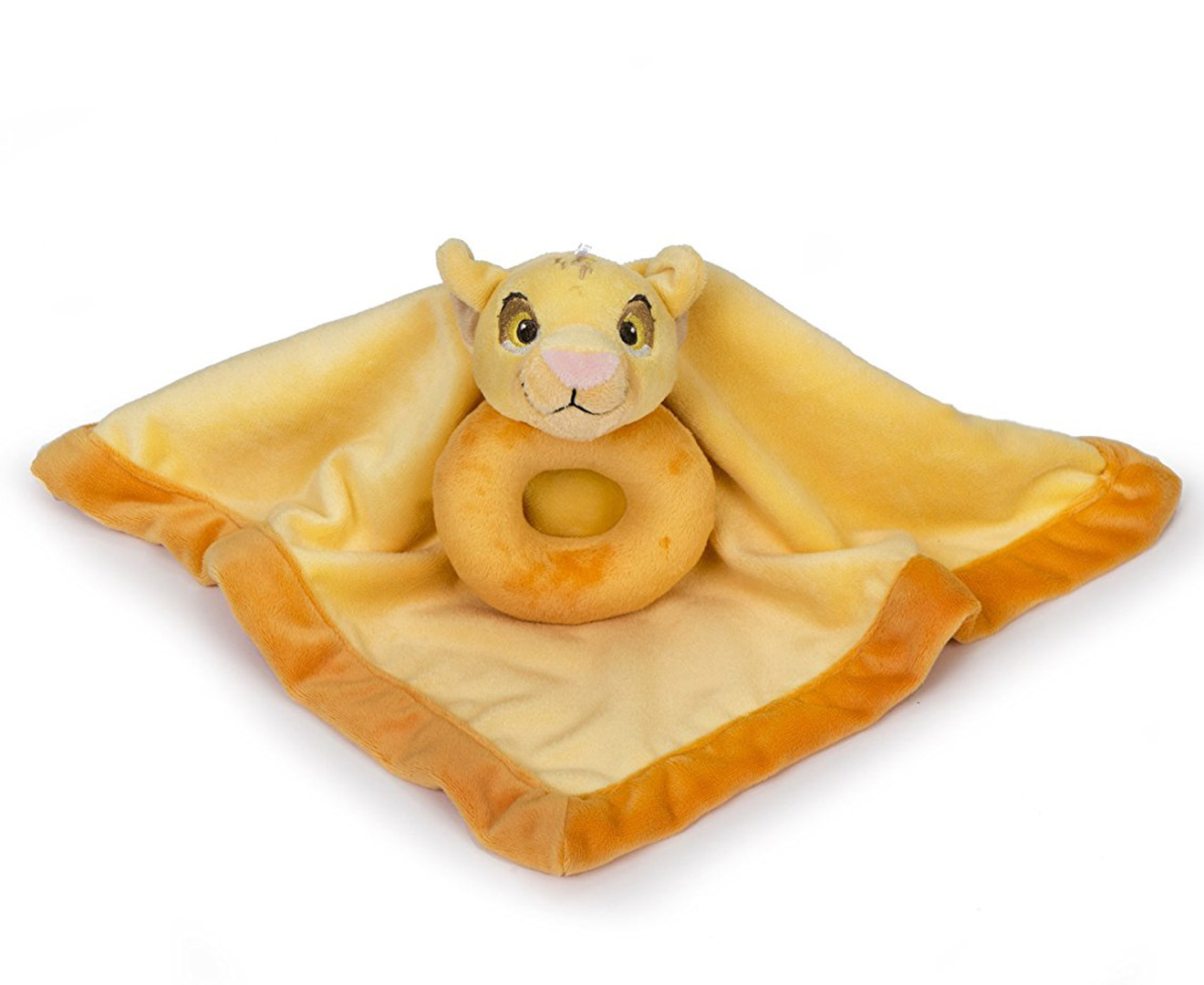 Disney Baby Simba Security Blanket w/ Rattle - Yellow | Catch.com.au