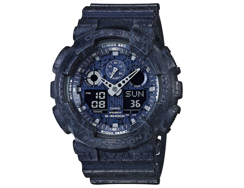 Casio G-Shock Cracked Pattern Analog/Digital Watch GA-100CG-2ADR GA-100CG-2 GA-100 200M Water Resist