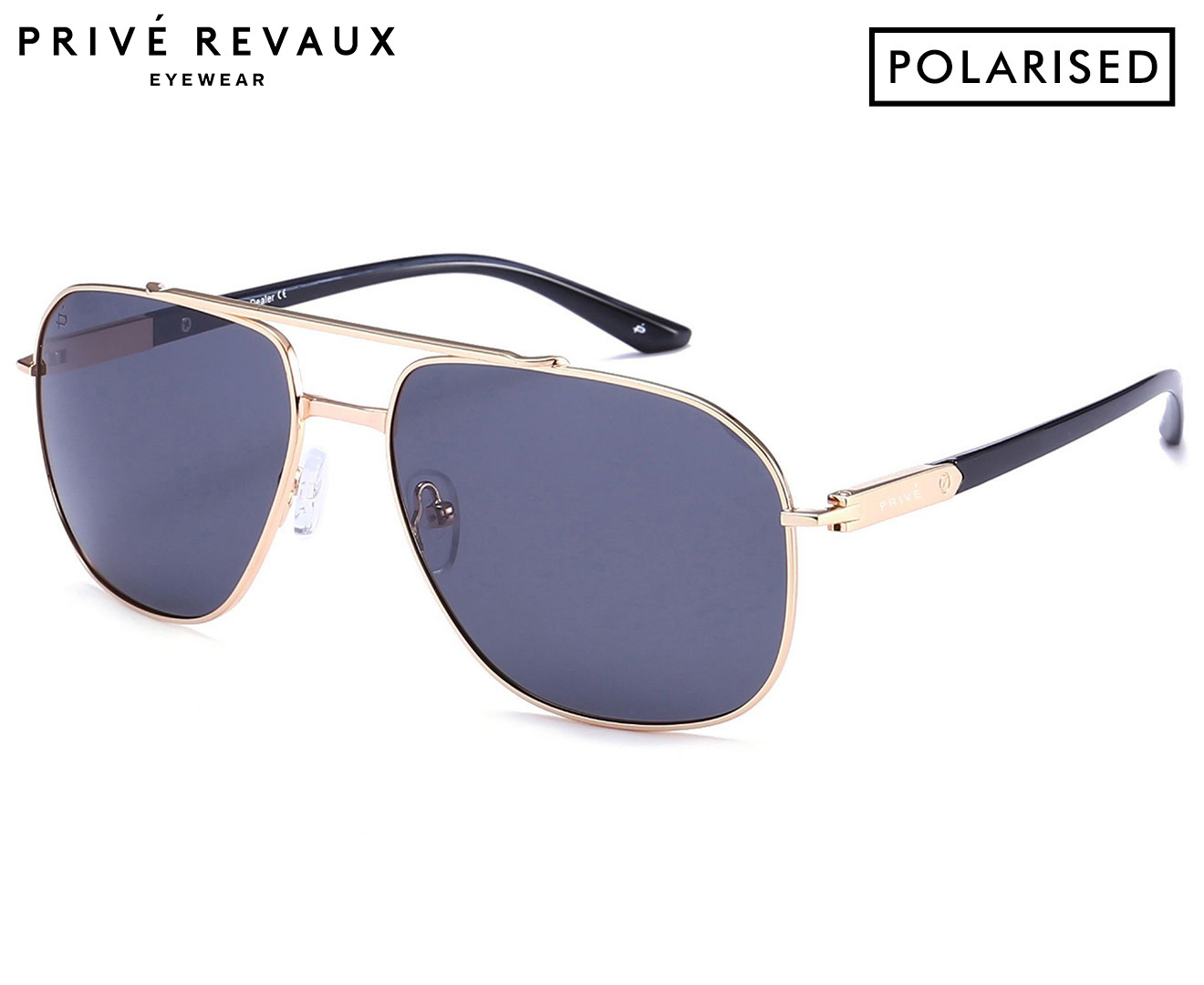 Privé Revaux The Dealer Polarised Sunglasses - Gold | Catch.co.nz