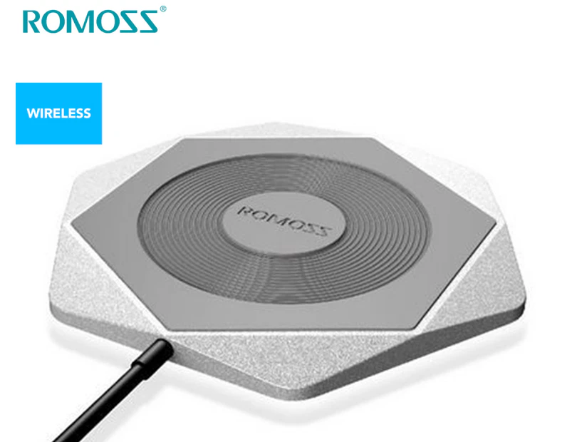 Romoss Hexa Qi Wireless Fast Charging Pad - Silver 