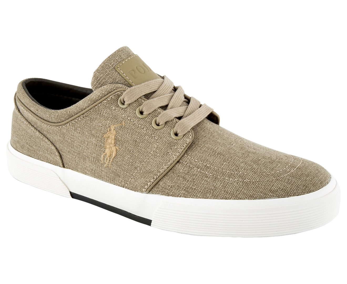 Polo Ralph Lauren Men S Faxon Canvas Low Top Sneaker Khaki Catch Com Au