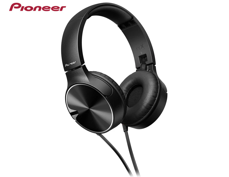Pioneer SE-MJ722T Bass Dynamic Headphones w/ Mic - Black 