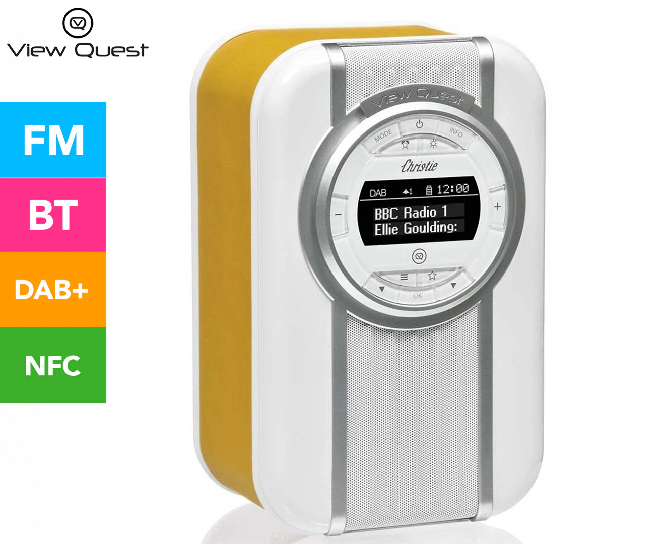 VQ  Mustard Christie DAB+ FM Digital Radio/NFC Bluetooth Portable Speaker