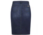Jeanswest Women's Rosalie Curve Embracer Authentic Denim Skirt - Dark Wash