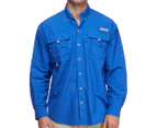 Columbia Men's Long Sleeve Bahama Shirt - Vivid Blue