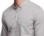 Jeanswest Men's Long Sleeve Kingsley Premium Dobby Shirt - Alloy Multi