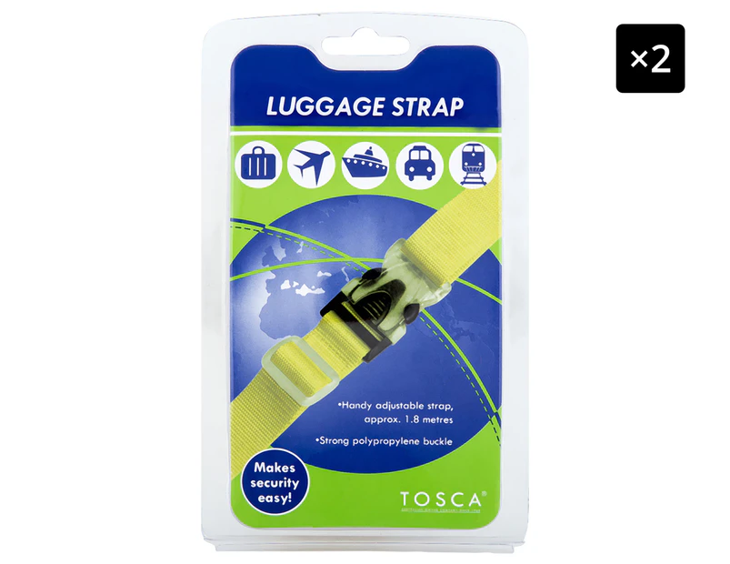 Tosca Adjustable Luggage Strap - Yellow 