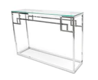 Anderson 1.15m Console Glass Table - Stainless Steel Base