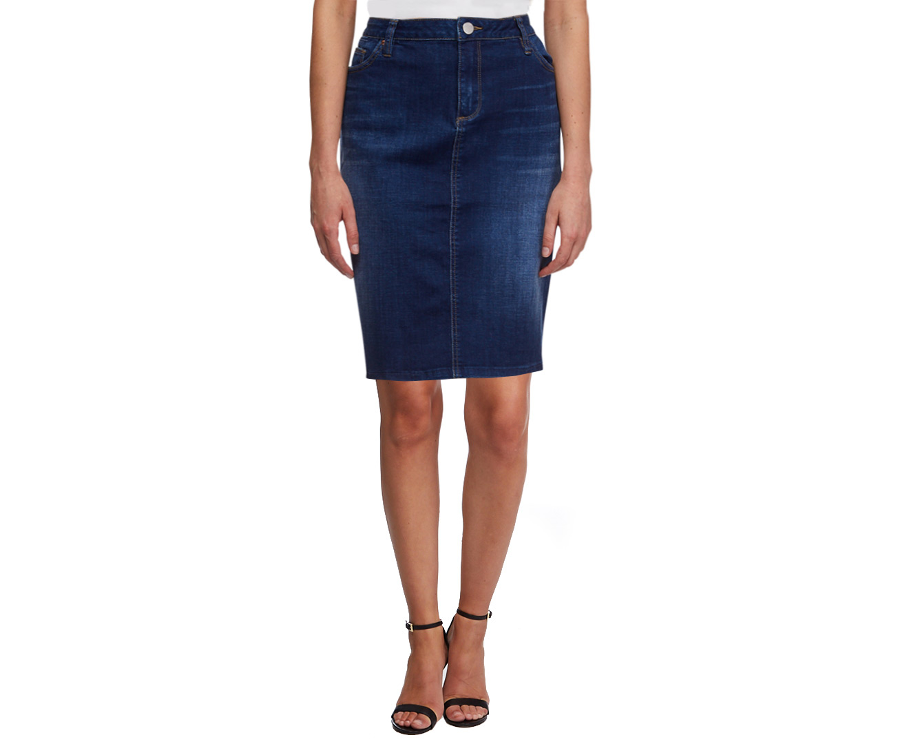 Jeanswest Women's Giana Curve Embracer Authentic Denim Skirt - Bright ...