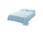 4 Piece Bed Sheet Set,Flat,Fitted,Pillowcases LIGHT BLUE